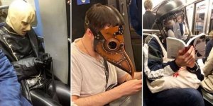 PHOTOS. Les masques les plus insolites aperçus dans le métro