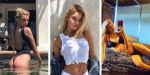 String et pose topless... Les photos sexy du mannequin Stella Maxwell 