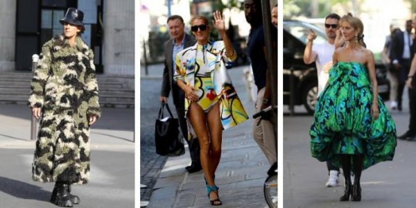 Photos : les looks improbables de Céline Dion à la Fashion Week de Paris