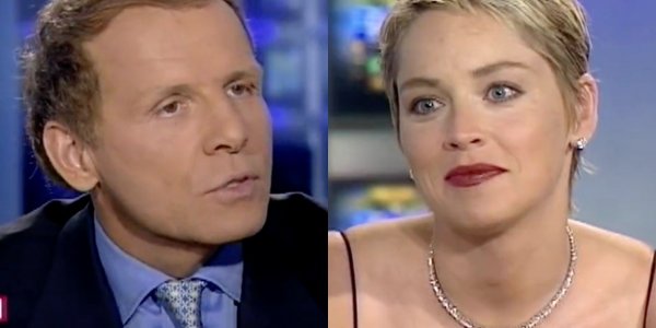 “Si je veux vous inviter à dîner…” : PPDA très rentre-dedans face à Sharon Stone au JT de TF1 en 1998 (VIDEO)