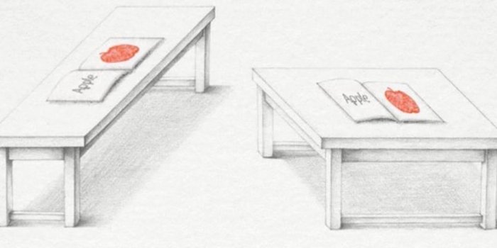 Illusion d'optique : quelle est la table la plus grande ? 