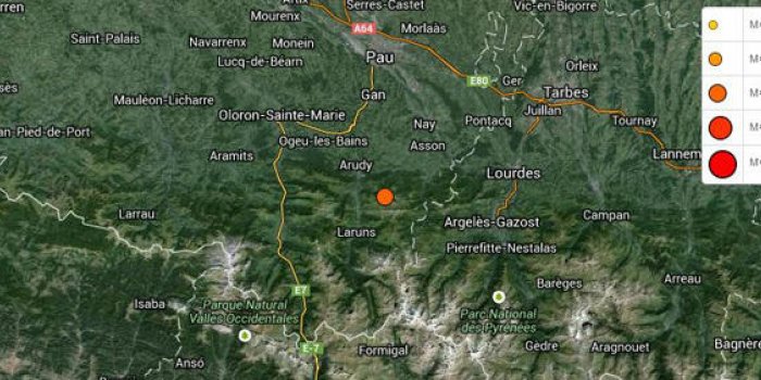 Pyrénées-Atlantiques : un seisme de magnitude 3,2 a touché le Béarn
