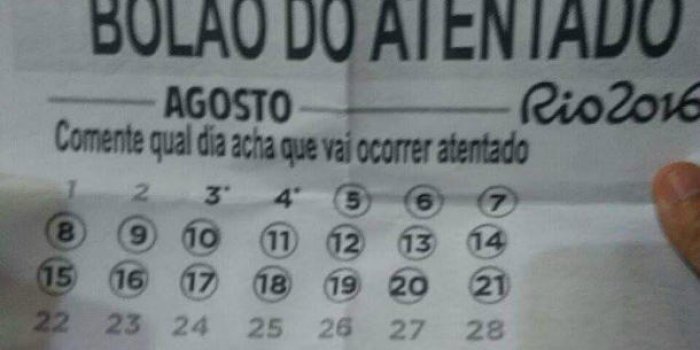 "Bingo attentat", le jeu qui fait polémique avant les JO de Rio 