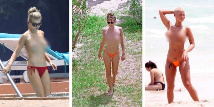 Photos : ces stars qui posent topless &agrave; la plage ou &agrave; la piscine