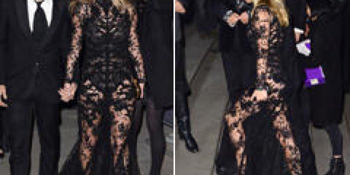Tout en transparence : Kate Moss et sa petite robe en dentelle 