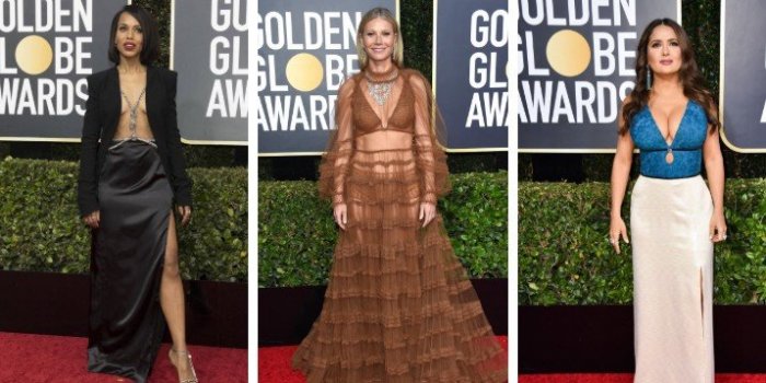 Photos. Robe fendue, transparence et d&eacute;collet&eacute; plongeant : les looks les plus sexy des Golden Globes 2020 
