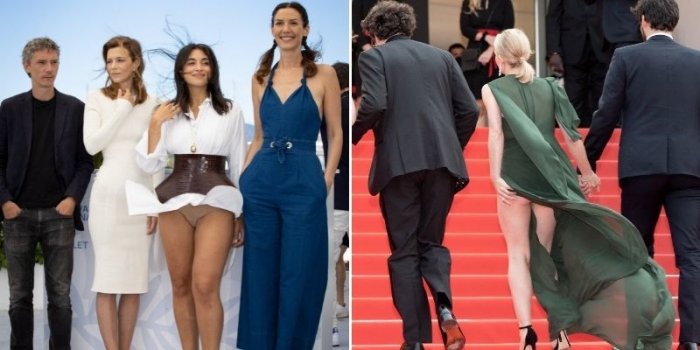 EN IMAGES. Les accidents de robes au Festival de Cannes
