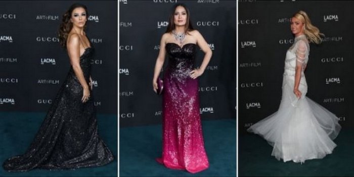 Salma Hayek, Paris Hilton, Dakota Johnson... Les stars flamboyantes au gala LACMA