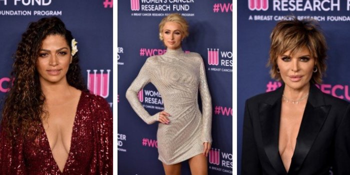D&eacute;collet&eacute;s sexy, robes fendues : les stars sensuelles au gala pour la recherche contre le cancer des femmes