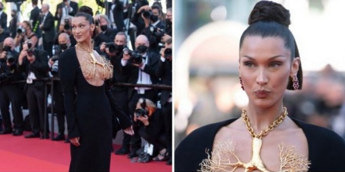 Bella Hadid poumons &agrave; l&rsquo;air : cette tenue incroyable qui a embras&eacute; le Festival de Cannes