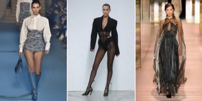 Bella Hadid : d&eacute;couvrez les looks torrides du mannequin &agrave; la Fashion Week de Paris