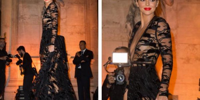Photos : Kendall Jenner nue sous sa magnifique robe transparente &agrave; Paris
