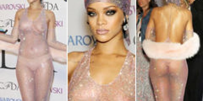 Rihanna d&eacute;barque presque nue &agrave; la soir&eacute;e des CFDA Awards !