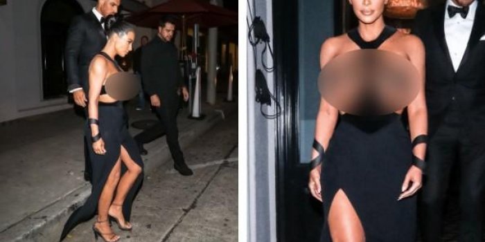 Photos : La robe tr&egrave;s os&eacute;e de Kim Kardashian
