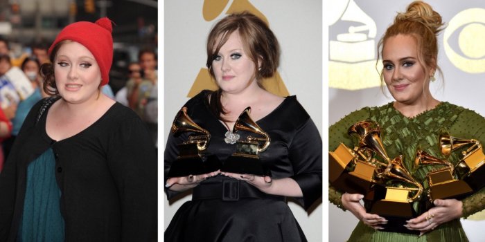 Photos : d&eacute;couvrez l'&eacute;volution physique de la chanteuse Adele 