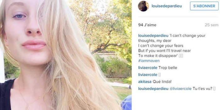 Louise Depardieu : d&eacute;couvrez la petite-fille de G&eacute;rard Depardieu sur Instagram
