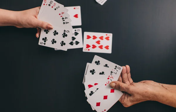 Playing cards on a table