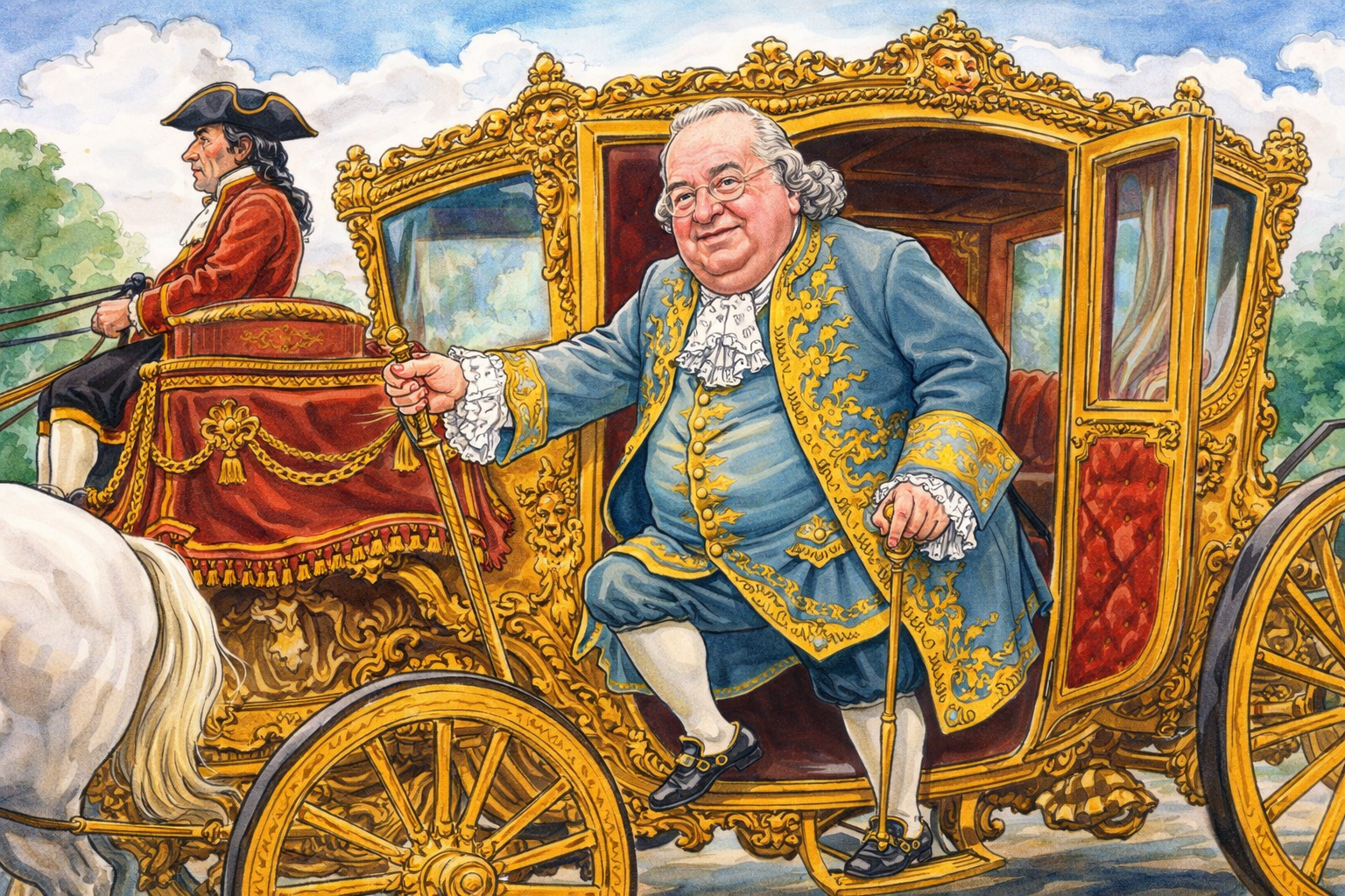 un ancien ministre en carrosse 