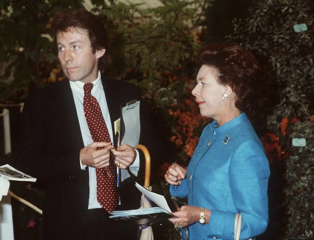 file - princess margaret meet up with ex boyfriend roddy llewellyn at the chelsea flower show photo by pa photos abacapresscom , 743515 004 london