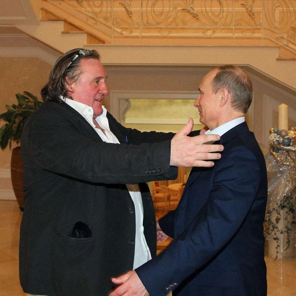 president vladimir putin meets actor gerard depardieu - sochi