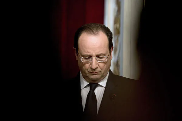 le président français françois hollande est photographié au palais d'elysée, le 23 janvier 2014, à paris afp photo alain jocard
