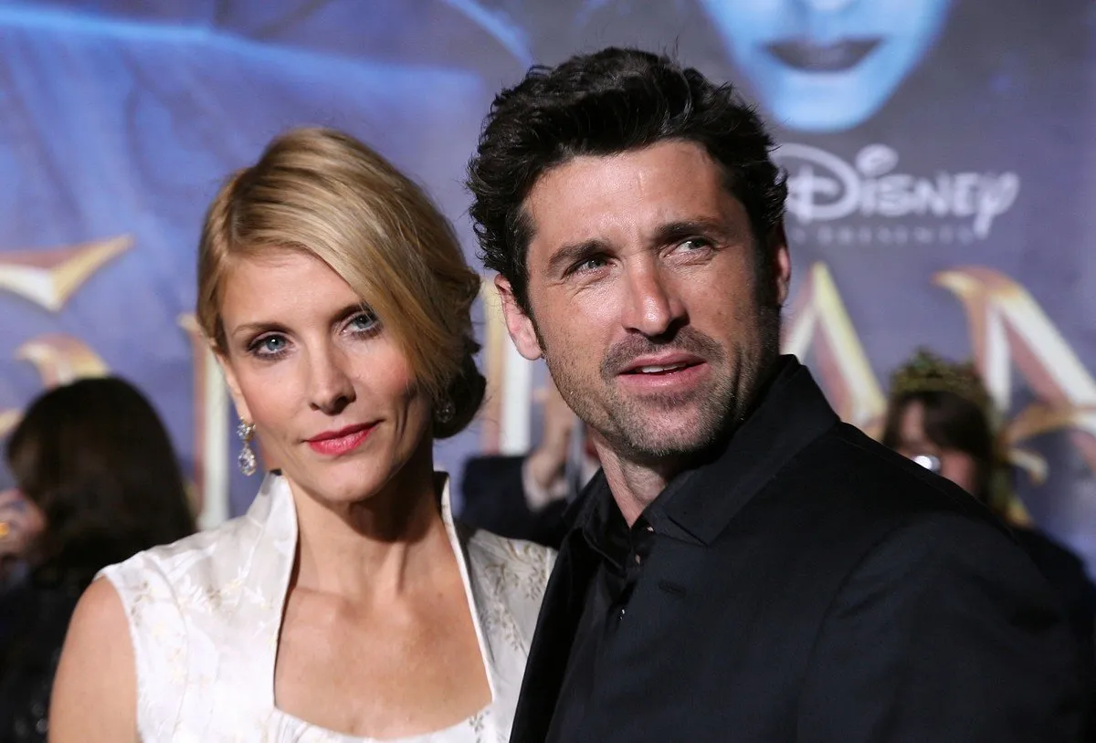 hollywood - november 17  actor patrick dempsey and wife jill fink arrive at the world premiere of disney's enchanted held at the el capitan theatre on november 17,2007 in hollywood, california (photo by frazer harrison getty images)