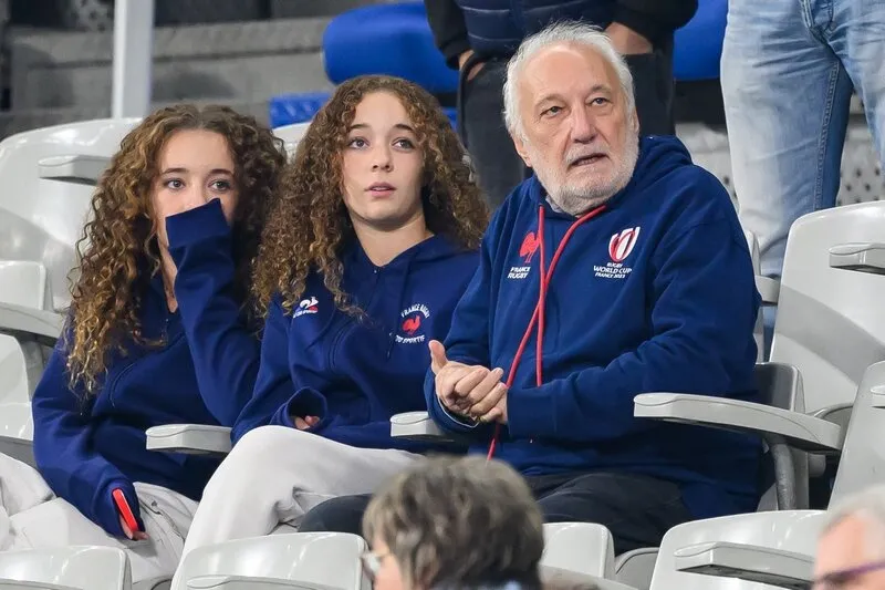 françois berleand assiste au match de quart de finale de la coupe du monde de rugby 2023 entre la france et l'afrique du sud au stade de france le 15 octobre 2023 à saint-denis, banlieue parisienne, france photo by laurent zabulon abacapresscom