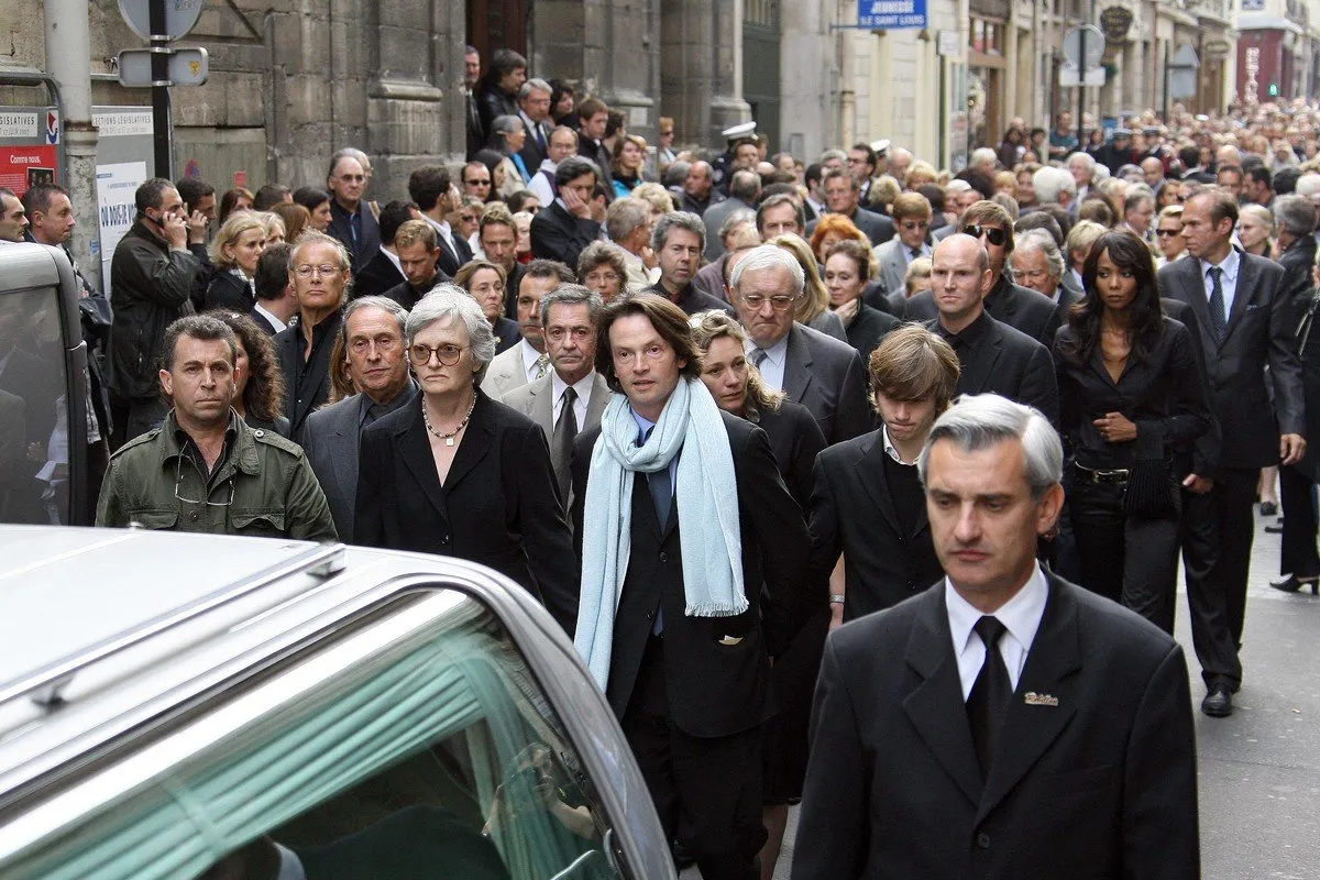 funeral mass for french actor jean-claude brialy in paris