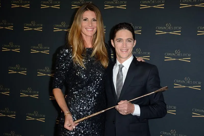 à paris christophe soumillon et sophie thalmann assister à la 65e cravaches d'or cérémonie tenue au théâtre des champs-elysées, france le 14 mars, 2014 photo par nicolas briquette abacapresscom, f paris, france 001 438576