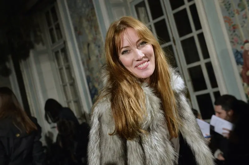 french model and former miss france 1998 mareva galanter poses during alexis mabille 2015 haute couture spring-summer collection fashion show on january 26, 2015 in paris afp photo   miguel medina (photo by miguel medina   afp)