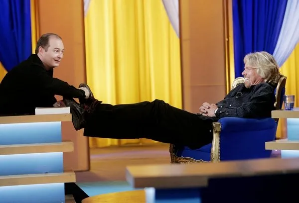 sir richard branson crazy 'promotional day' for virgin mobile in paris