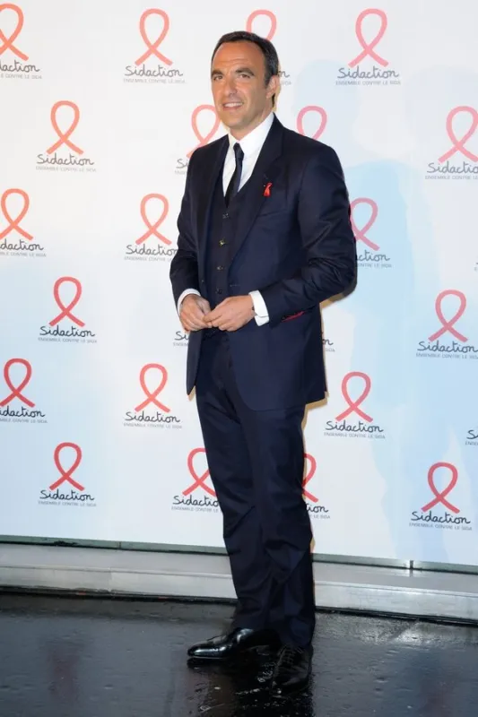 nikos aliagas posing at a photocall for the launch party of the 2012 sidaction held at the musee du quai branly in paris, france on march 12, 2012 photo by alban wyters abacapresscom