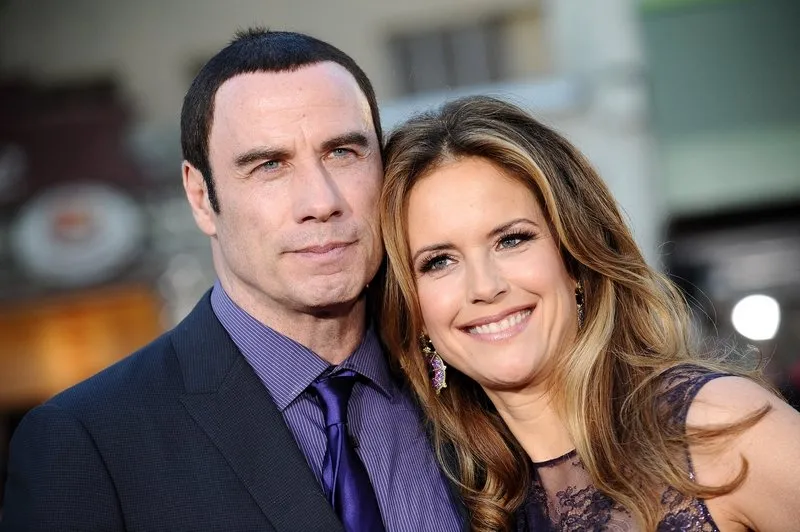 john travolta and kelly preston arrive at the world premiere of universal pictures' 'savages' held at the mann village theatre in los angeles, ca, usa on june 25, 2012 photo by lionel hahn abacapresscom , 325366 001 los angeles etats-unis united states