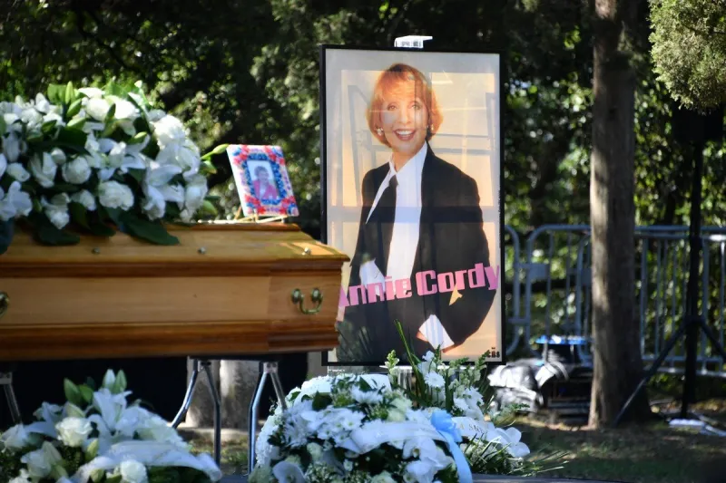 funeral of belgian singer annie cordy in cannes - southern france