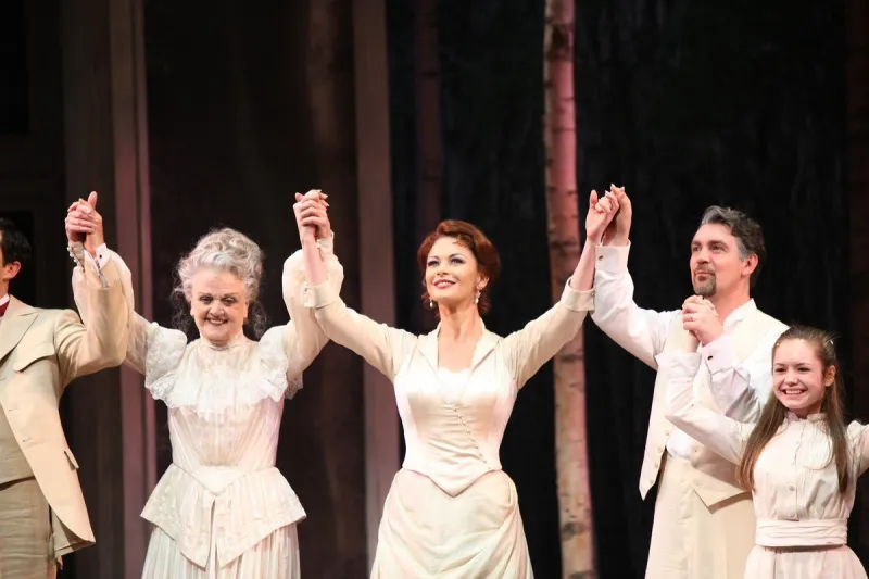 broadway opening of a little night music - arrivals and curtain call