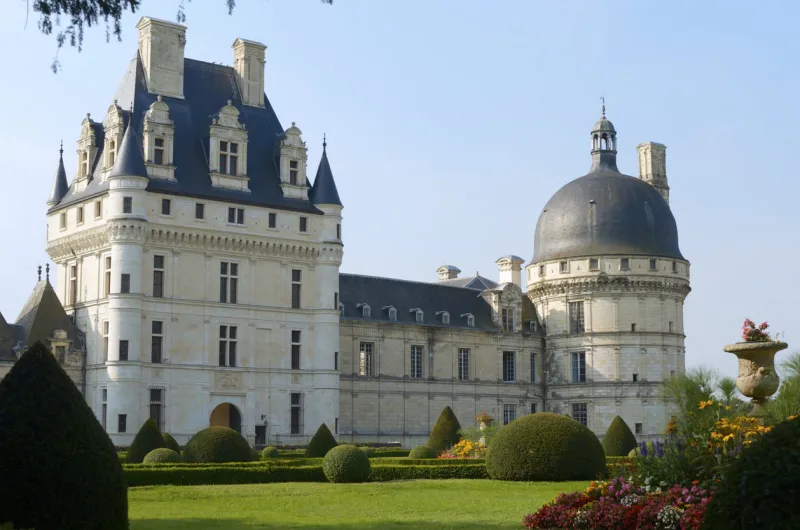 valencay, france - august 21, 2012  valencay castle, loire valley built between the 16th and 18th centuries, mixing classical style architecture and the renaissance