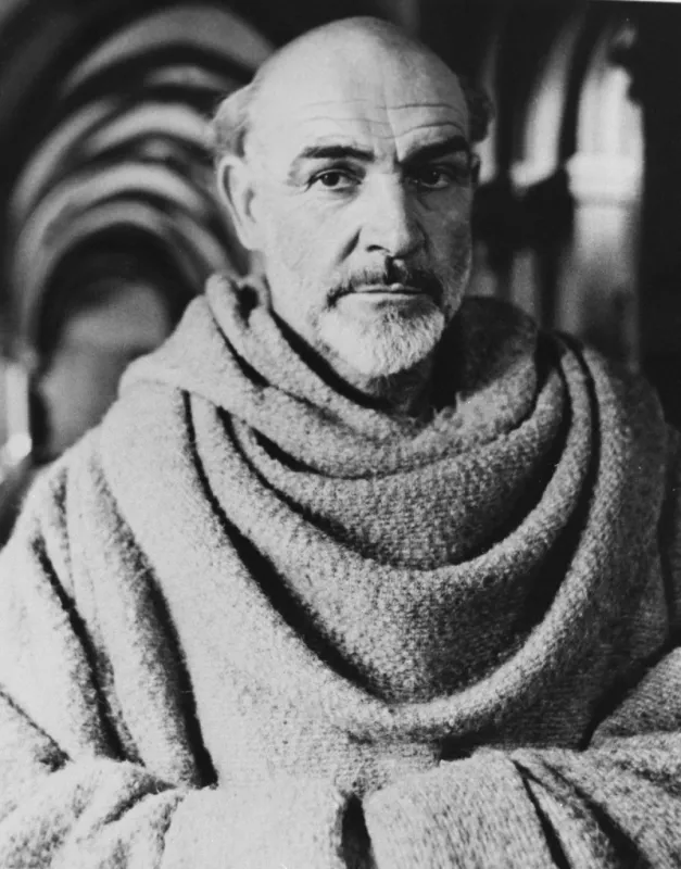 file photo - sean connery dies at 90 - sean connery as william of baskerville in 'the name of the rose', credit avalon   avalon photoshot abacapresscom <motcle99> black and white < motcle99>