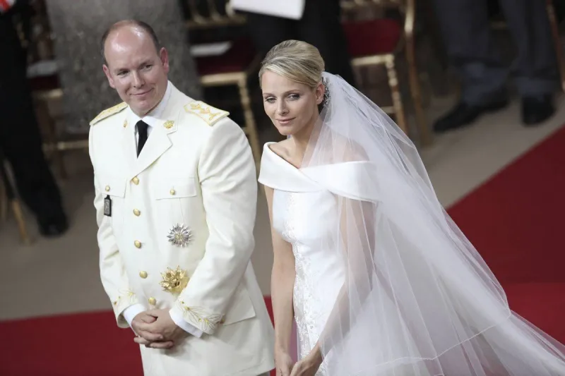 prince albert ii and charlene wittstock wedding - palace cour d'honneur - monaco