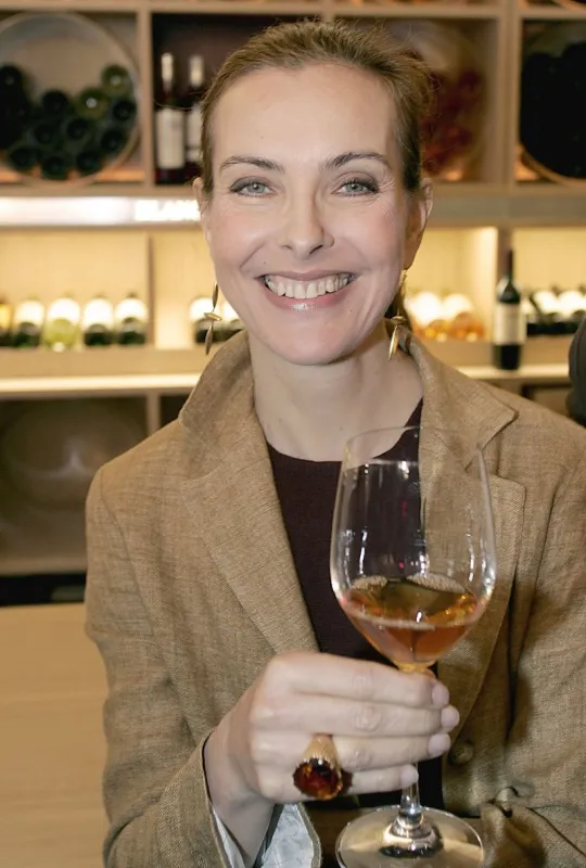 carole bouquet presents her italian wine 'sangue d'oro' in bordeaux