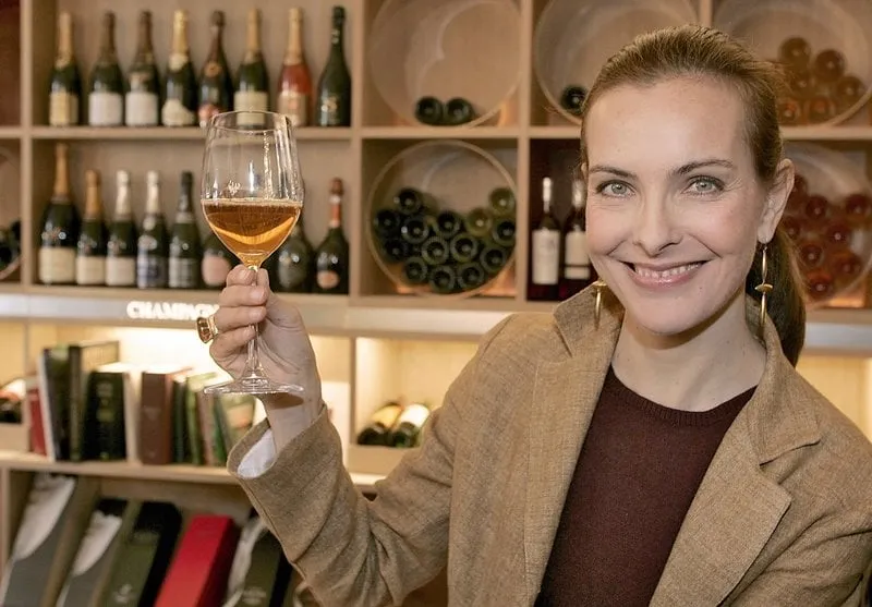 carole bouquet presents her italian wine 'sangue d'oro' in bordeaux