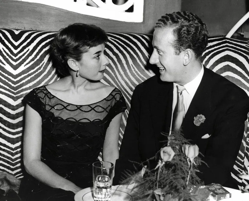 audrey hepburn and fiance' james hanson at the el morocco in new york, ny, circa 1952 editorial use only photo by cinema publishers collection lfi photoshot abacapresscom , 620342 032 hollywood