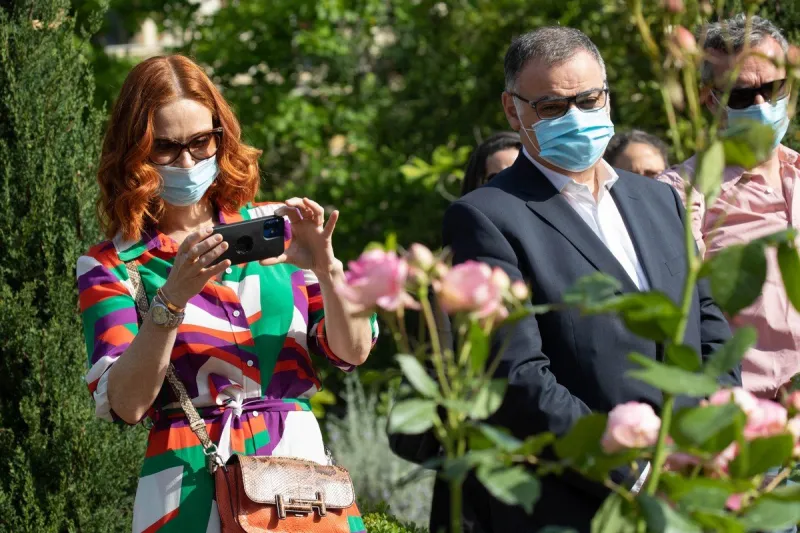 opening of the cote d'azur garden festival with audrey fleurot