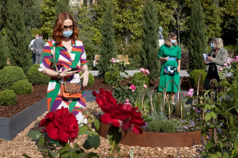 opening of the cote d'azur garden festival with audrey fleurot