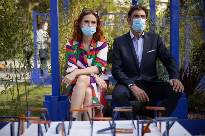 opening of the cote d'azur garden festival with audrey fleurot