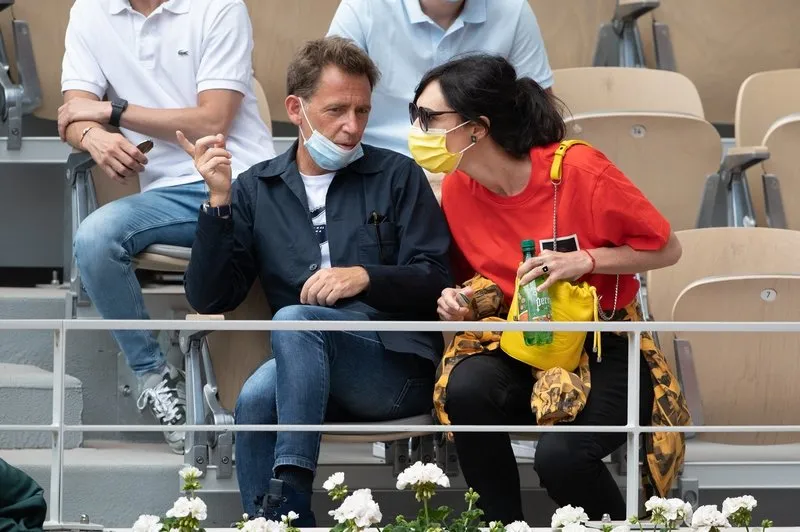 geraldine maillet and daniel riolo attend the 2021 french open at roland garros on june 56, 2021 in paris, france photo by laurent zabulon abacapresscom , 768012 007 paris france
