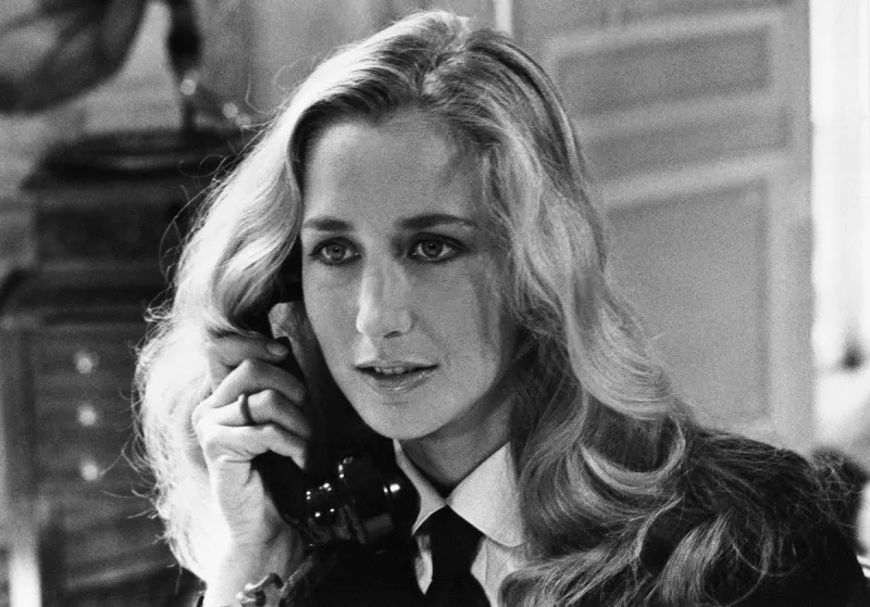 french actress brigitte fossey is pictured on the set of the film le bon et les mechants directed by claude lelouch in paris on january 19, 1976 afp photo (photo by -   afp)