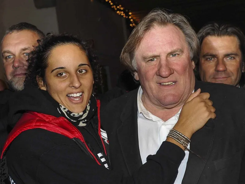 gerard depardieu at traditional christmas market - austria