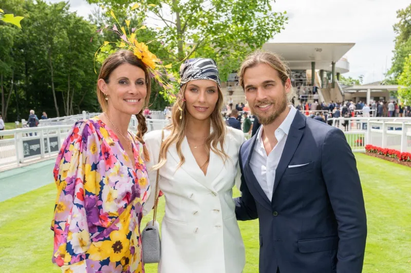 sophie thalmann, camille cerf and theo fleury attend the prix de diane at chantilly racecourse, north of paris, france on june 20, 2021 photo by laurent zabulon abacapresscom , 769694 021 chantilly france