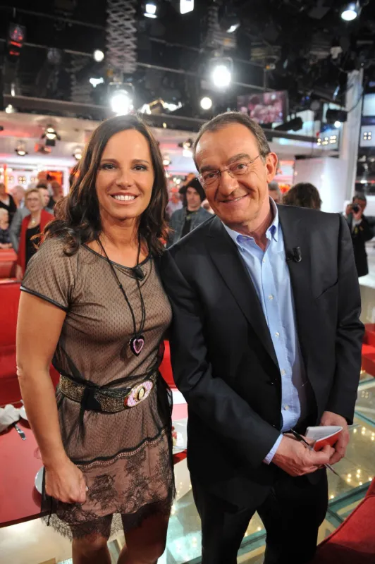 file photo nathalie marquay and jean-pierre pernaut at the taping of vivement dimanche on march 14, 2012 in paris, france photo by max colin abacapresscom