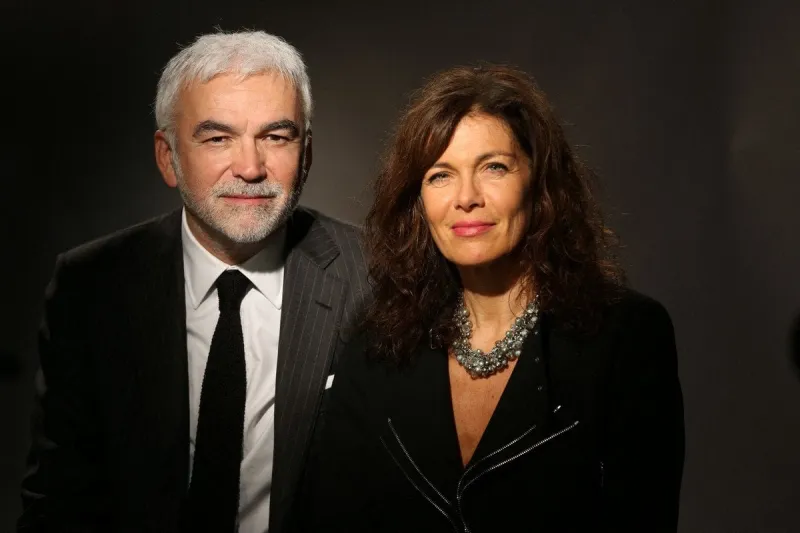 pascal praud and his wife catherine attending the closing ceremony of the 7th festival of cinema and film music in la baule, france on june 26, 2021 photo by jerome domine abacapresscom